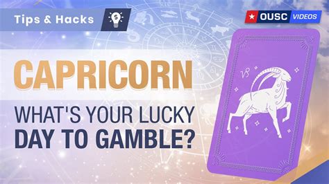 capricorn lucky money days